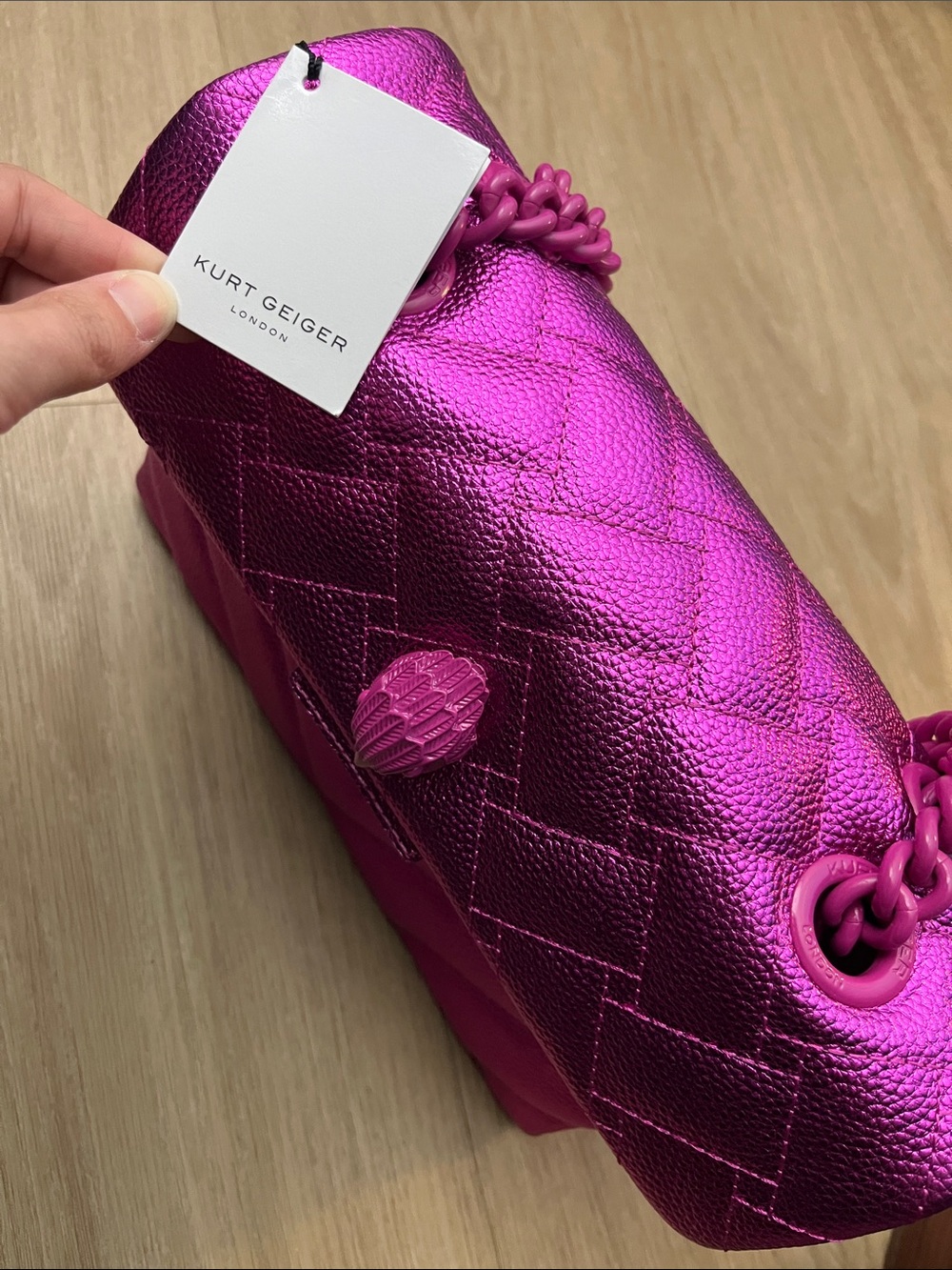 Kurt Geiger Kensington Bag Drench Pale Pink - Picture 12 of 15